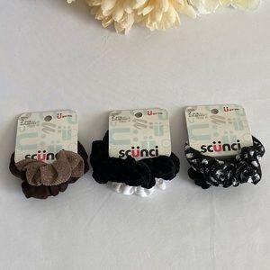 Scunci Lot of 6 scrunchies assorted colors & prints as shown New with tags.